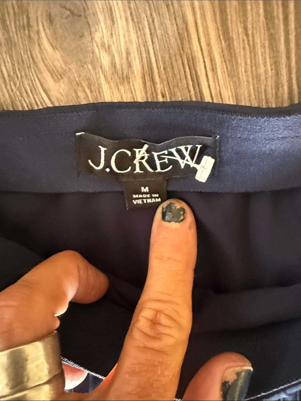 J.Crew Navy Blue Satin Accordion Pleated Midi Skirt Size M - Picture 4 of 10